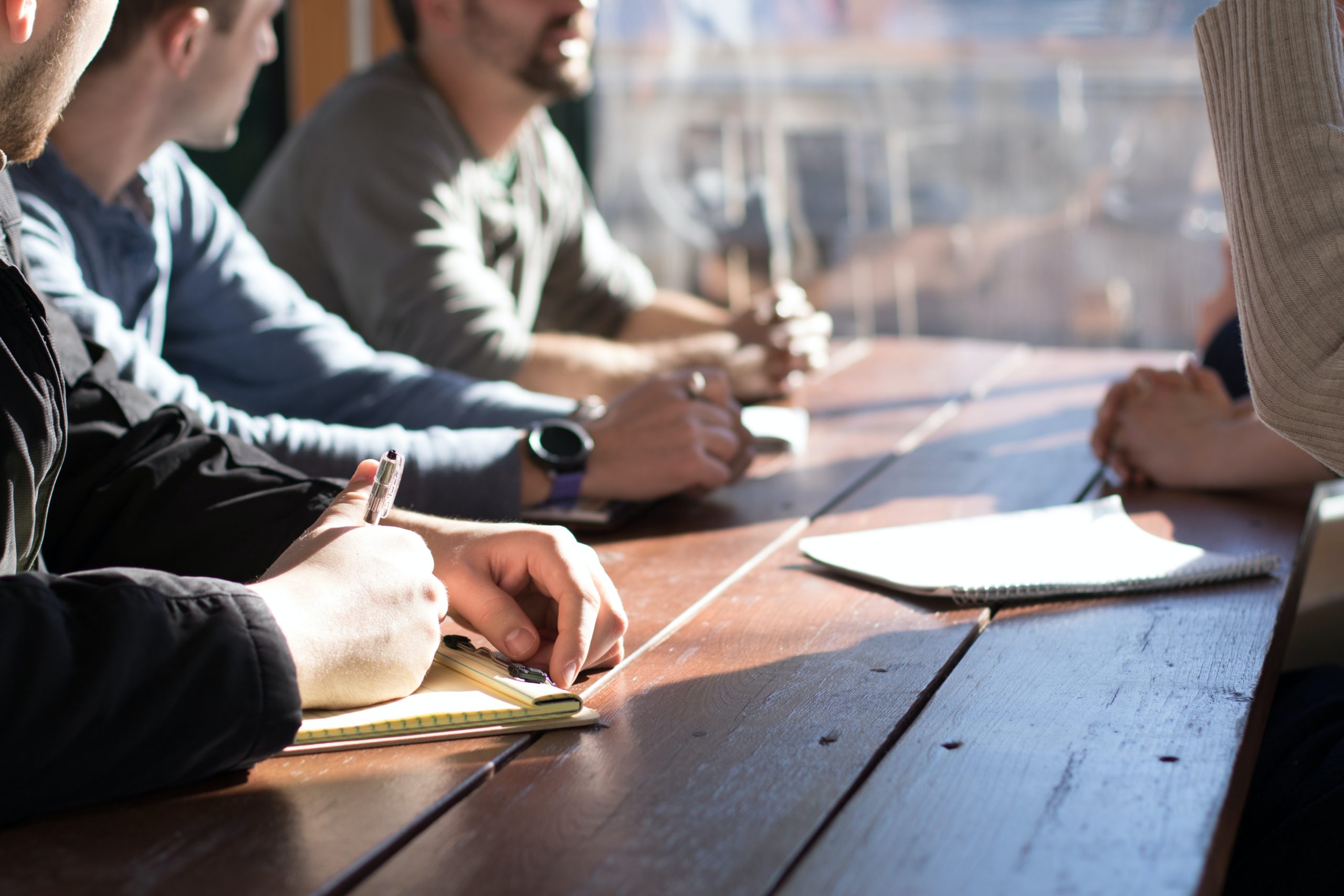 people at a desk